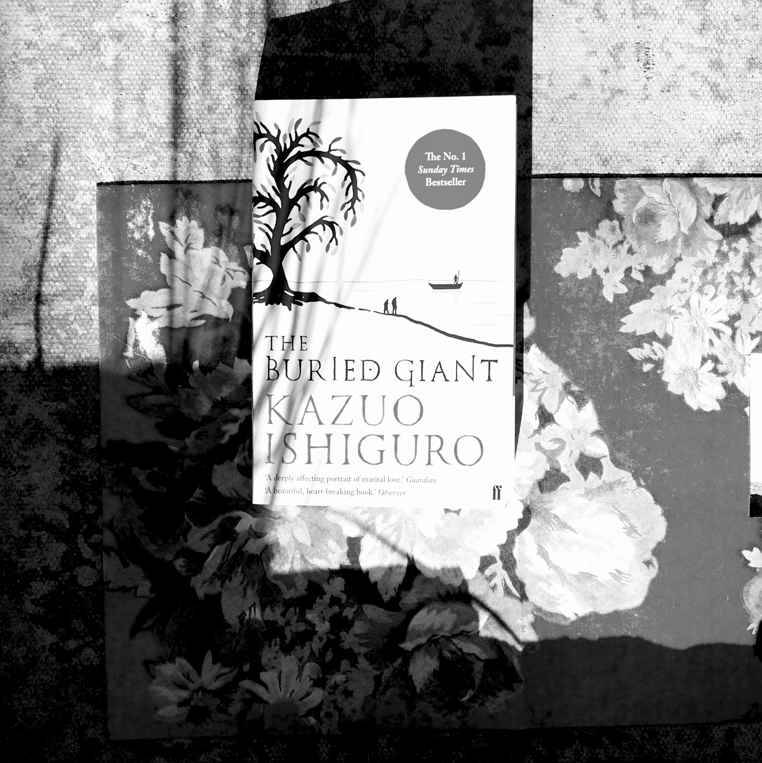 The Buried Giant by Kazuo Ishiguro. Photograph of The Buried Giant book cover. Thoughts, book review, opinion.